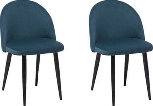 2 tooli komplekt Beliani Visalia, sinine/must hind ja info | Söögitoolid, baaritoolid | kaup24.ee