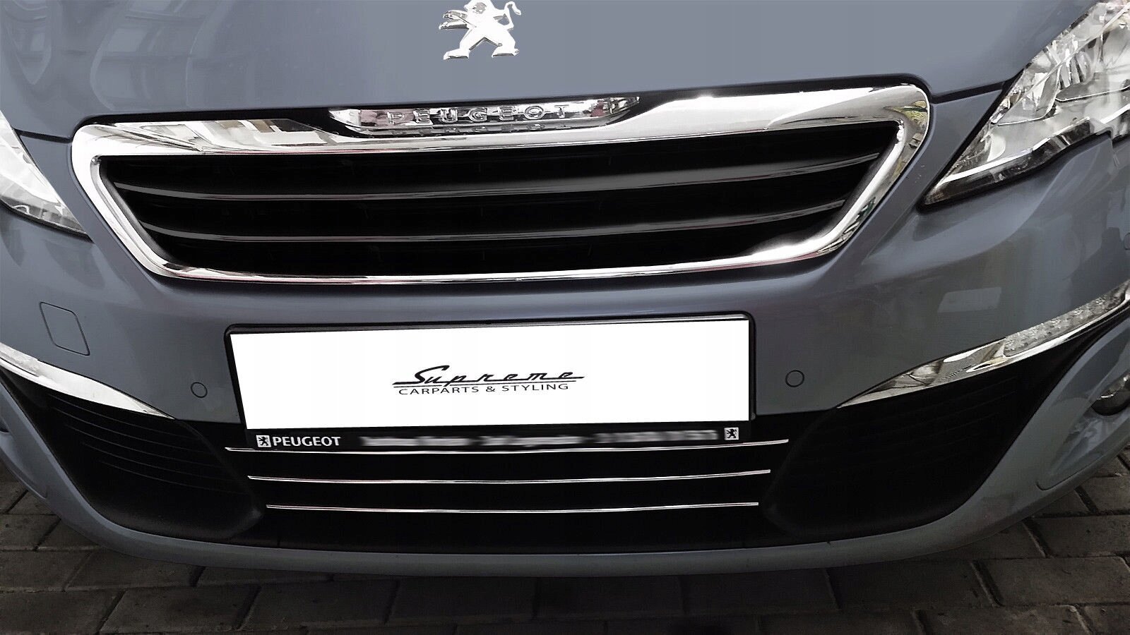 PEUGEOT 308 II CHROM lamellid GRILL atrape Tuningil цена и информация | Lisaseadmed | kaup24.ee