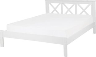 Кровать Beliani Tannay, 140x200 см, белая цена и информация | Кровати | kaup24.ee