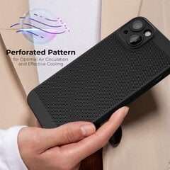 Чехол iPhone 13, iPhone 14 с вентиляционным дизайном Moozy VentiGuard Case, черный цена и информация | Чехлы для телефонов | kaup24.ee