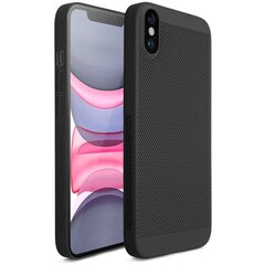 Чехол iPhone X, iPhone XS с вентиляционным дизайном Moozy VentiGuard Case, черный цена и информация | Чехлы для телефонов | kaup24.ee