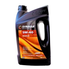 SYNMAR REMUS 5W-40 MSP, C3, mootoriõli, 5L hind ja info | Mootoriõlid | kaup24.ee