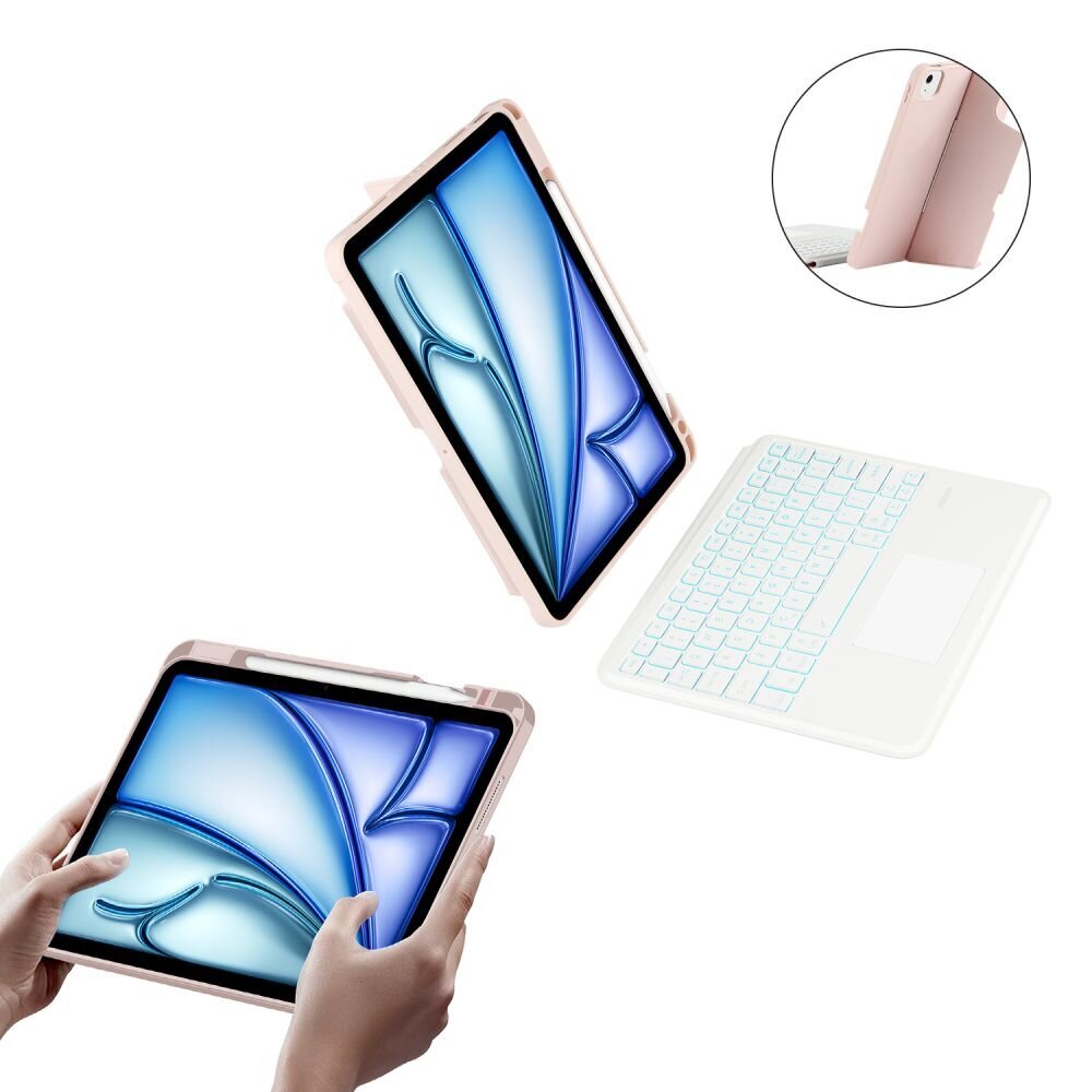 TECH-PROTECT SCMAG PLIIATS + KLAVIATUUR IPAD AIR 10.9 4 | 5 | 2020-2022 | 11 6 | 2024 ROOSA цена и информация | Tahvelarvuti kaaned ja kotid | kaup24.ee