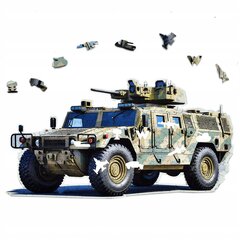 MILITAARNE PUUDI PUZZLE 170 tk JEEP HUMMER L hind ja info | Pusled | kaup24.ee