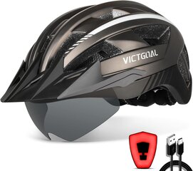 Велосипедный шлем с очками VICTGOAL Titanium, L цена и информация | Шлемы | kaup24.ee