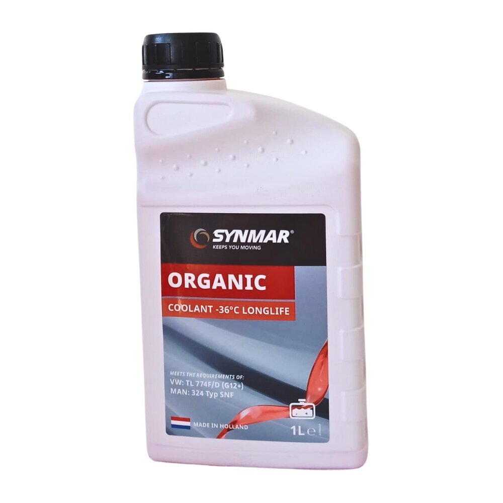 SYNMAR COOLANT ORGANIC -36 LL, G12+, punane, jahutusvedeliku, 1L цена и информация | Antifriisid ja jahutusvedelikud | kaup24.ee