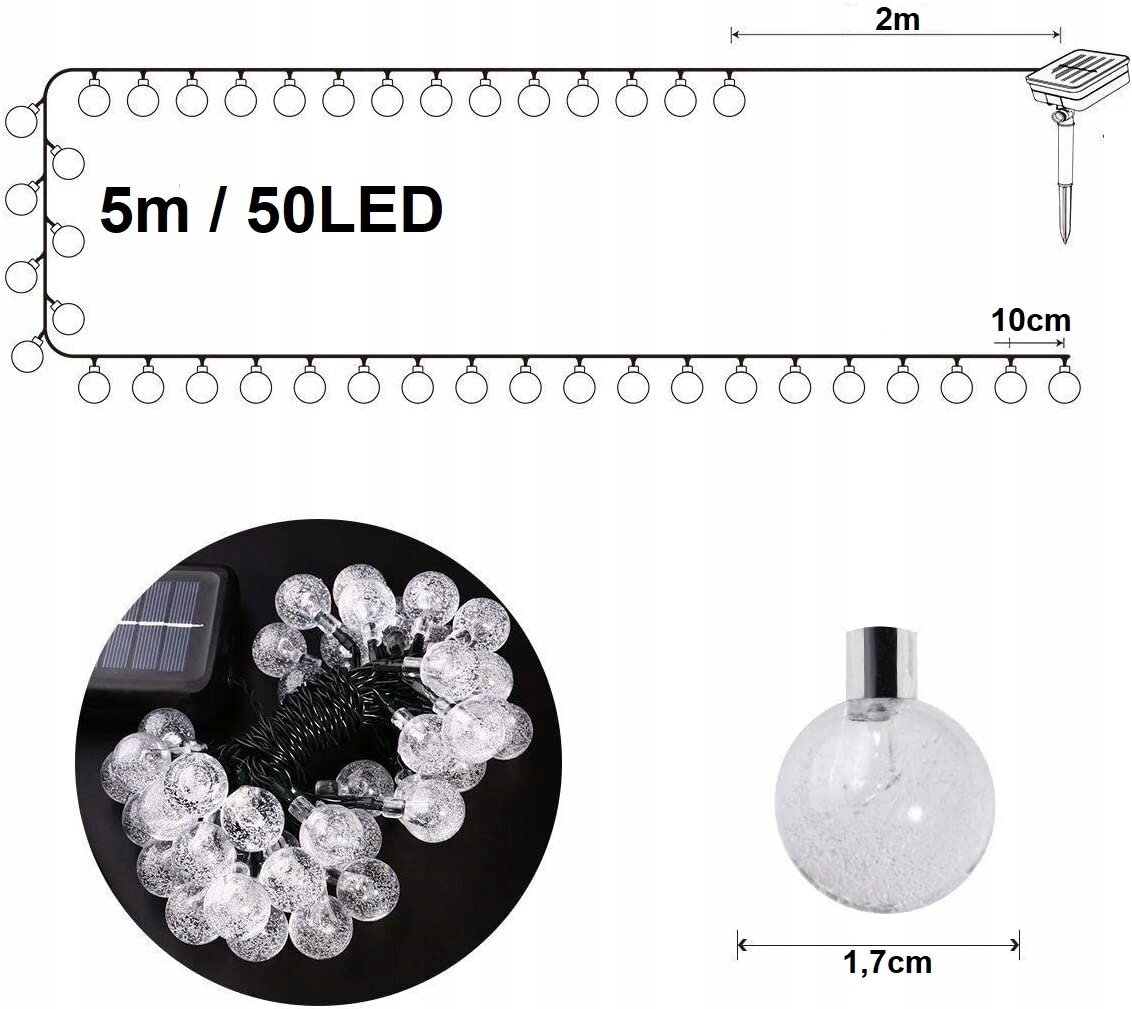 LED aiavalgustus Girlandia 5m hind ja info | Aia- ja õuevalgustid | kaup24.ee