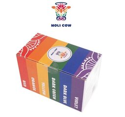 Holi Cow värviline Holi pulber - komplekt 6x100g hind ja info | Peokaunistused | kaup24.ee