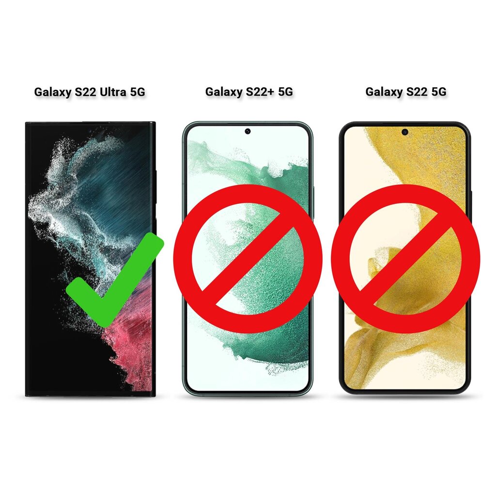 Moozy ElitePocket telefoni kaas Samsung Galaxy S22 Ultra 5G ümbris kaardihoidjaga, Tumehall hind ja info | Telefoni kaaned, ümbrised | kaup24.ee