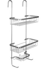 Полочка для душа подвесная Малатек - серебро цена и информация | Аксессуары для ванной комнаты | kaup24.ee