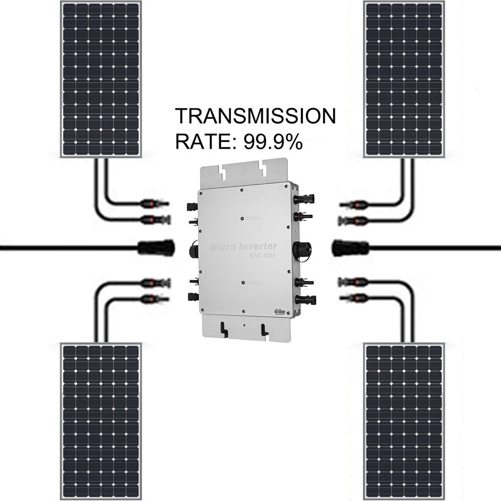 Mikrovõrgu inverter Vevor 1200W, MPPT цена и информация | Päikeseenergiajaamade osad | kaup24.ee