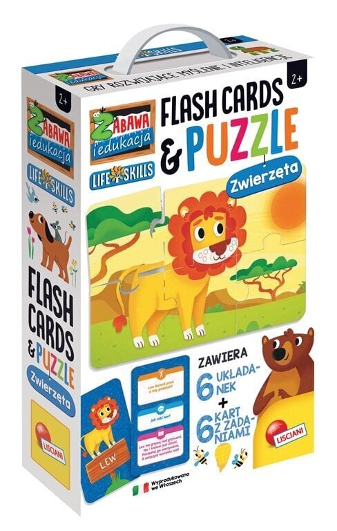 Lisciani: Carotina - lõbus ja haridus Puzzle Disc ja Flashcards: loomad hind ja info | Pusled | kaup24.ee