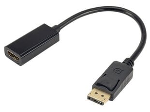 XtendLan Adaptér DisplayPort (M) ja HDMI (F), 15 cm, tšehh цена и информация | Адаптеры и USB-hub | kaup24.ee