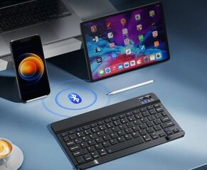 BLUETOOTH WIRELESS klaviatuur SAMSUNG APPLE LENOVO XIAOMI HUAWEI цена и информация | Чехлы для планшетов и электронных книг | kaup24.ee