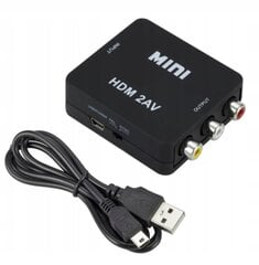 Adapter HDMI AV RCA konverter CINCH 1080P KABEL цена и информация | Адаптеры и USB-hub | kaup24.ee