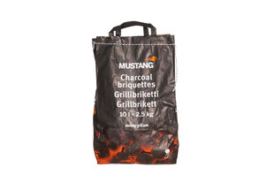 Mustang Grillbrikett 2,5 kg/10L hind ja info | Puusüsi, brikett, süütamisvahendid | kaup24.ee