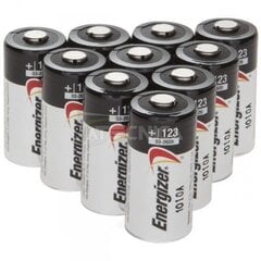 Energizer Lithium CR123 patareid, 10 tk. цена и информация | Батарейки | kaup24.ee