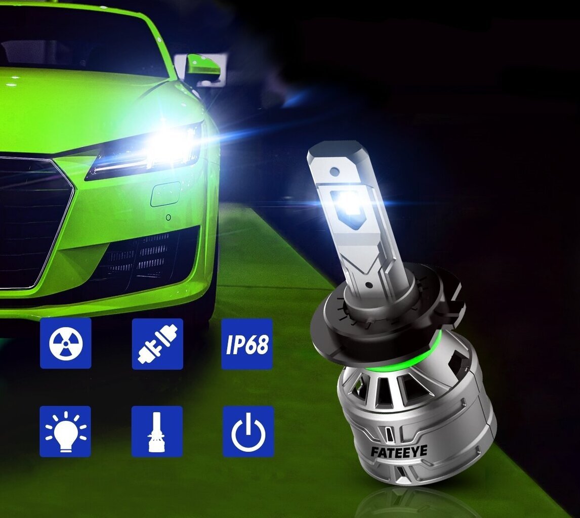 LED-LAMBID H7 FATEEYE 120W 20500LM TUGEV CANBUS цена и информация | Autopirnid | kaup24.ee