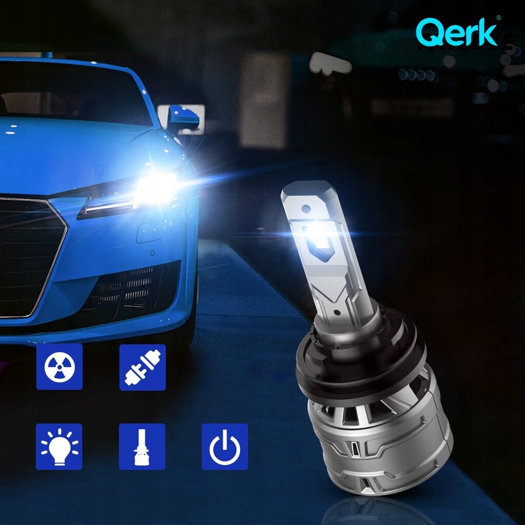 LED-LAMBID H11 QERK E4 RETROFIT 120W 6000K TUGEV CANBUS CUT-OFF цена и информация | Autopirnid | kaup24.ee