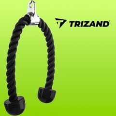 Triitsepsi köis Trizand 7954, 70 cm, must цена и информация | Эспандеры, петли, ремни для тренировок | kaup24.ee