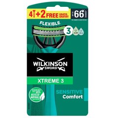 Wilkinson Xtreme3 Tundliku Nahaga Raseerimisterad, 6 tk hind ja info | Raseerimisvahendid | kaup24.ee