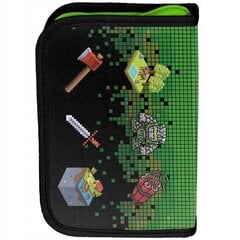 Koolipliiatsikott koos tarvikutega Paso Minecraft Pixels PP23CR-P001, 19,5x13x3,5 cm hind ja info | Pinalid | kaup24.ee