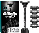 Raseerija komplekt Gillette Mach3 Charcoal meestele: raseerija + 6 žiletitera + alus