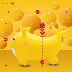 надувная игрушка для прыжков Попрыгун Малыш Акула с насосом Sun Baby цена и информация | Игрушки для малышей | kaup24.ee