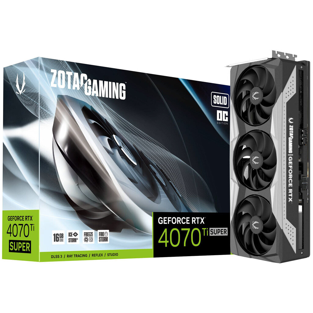 Zotac Gaming GeForce RTX 4070 Ti Super Solid (ZT-D40730R-10P) цена и информация | Videokaardid (GPU) | kaup24.ee