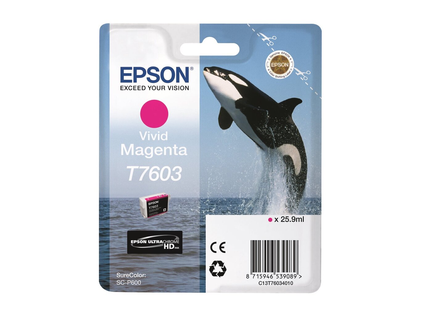 Epson T7603 Ink Vivid Magenta (C13T76034N10) цена и информация | Tindiprinteri kassetid | kaup24.ee