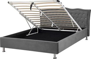 Кровать Beliani Metz, 140x200 см, серая цена и информация | Кровати | kaup24.ee
