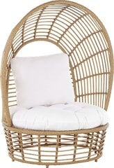 Садовое кресло Beliani Lido, коричневый/белый цена и информация | Садовые стулья, кресла, пуфы | kaup24.ee