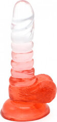 Dildo Kiotos Cox Color 01, läbipaistev/punane hind ja info | Dildod | kaup24.ee