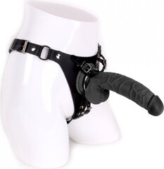 Dildo rihmaga Kiotos Cox Strap-On 008, must hind ja info | Dildod | kaup24.ee