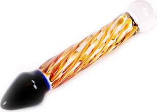 Dildo Kiotos Glass Glas Dildo Black & Yellow Rocket, 1 tk hind ja info | Dildod | kaup24.ee