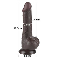 Dildo Lovetoy Sliding Skin Dual Layer Dong, must hind ja info | Dildod | kaup24.ee