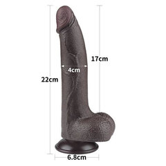 Dildo Lovetoy Sliding Skin Dual Layer Dong, must hind ja info | Dildod | kaup24.ee