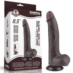 Dildo Lovetoy Sliding Skin Dual Layer Dong, must hind ja info | Dildod | kaup24.ee