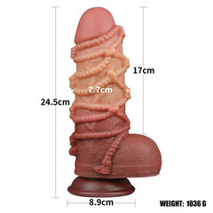 Dildo Lovetoy Dual Layered, pruun hind ja info | Dildod | kaup24.ee