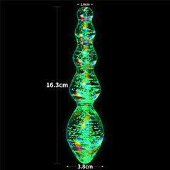 Lovetoy Glow-in-the-dark Twilight Gleam Glass Dildo Tantalizing Orbs цена и информация | Фаллоимитаторы | kaup24.ee