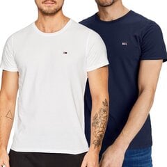 Tommy Jeans Meeste T-särk 2-Pack XS-XXL, Valge/Sininega hind ja info | Meeste T-särgid | kaup24.ee