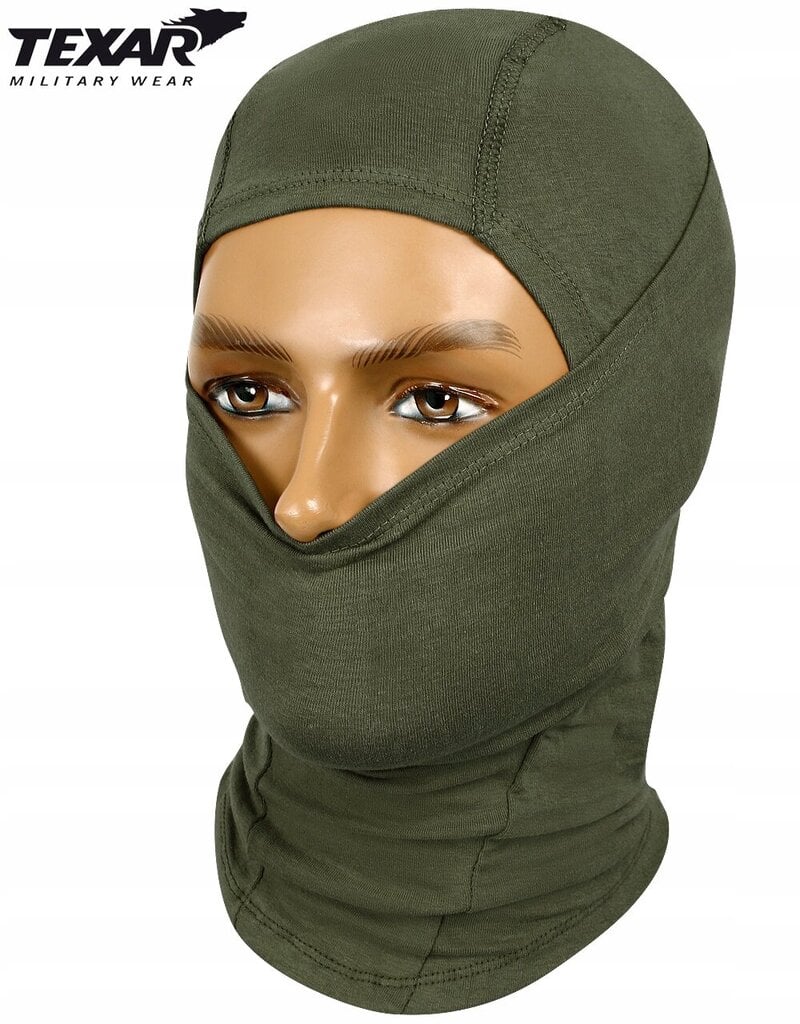 Balaclava koos salliga, Texar, NINJA, Olive hind ja info | Meeste sallid, mütsid ja kindad | kaup24.ee