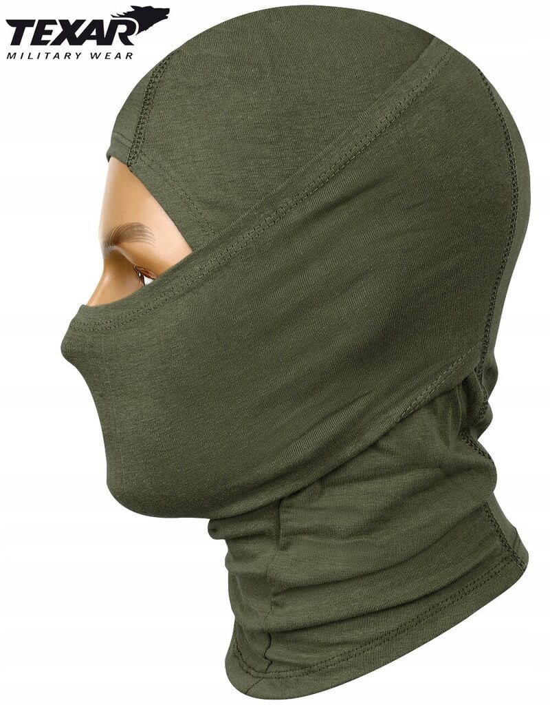 Balaclava koos salliga, Texar, NINJA, Olive hind ja info | Meeste sallid, mütsid ja kindad | kaup24.ee