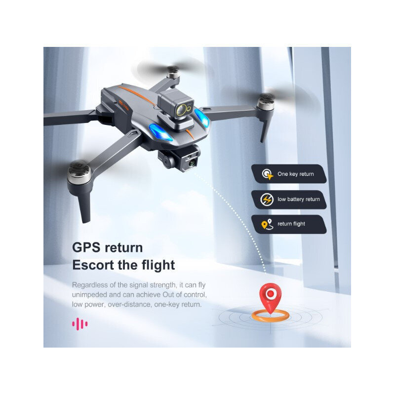 K911 MAX GPS Drone 8K tegevusvideokaamera Professionaalne topelt HD kaamera, kokkupandav musta värvi korpusega hind ja info | Droonid | kaup24.ee