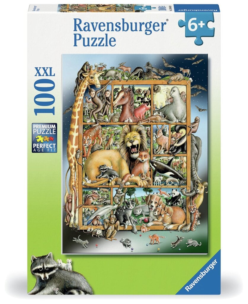 ravensburgeri pusle 100 tk looma pildiraamil hind ja info | Pusled | kaup24.ee