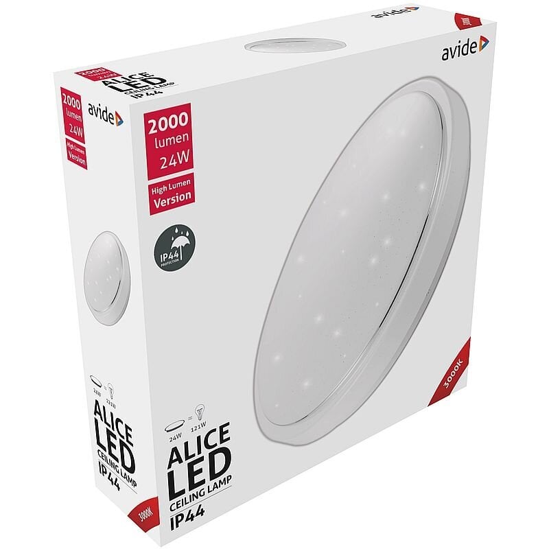 Avide LED laevalgusti Alice 24W 3000K IP44 hind ja info | Laelambid | kaup24.ee