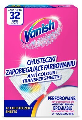 Värvipüüdja Vanish Anti Colour Transfer, 16 tk hind ja info | Pesuvahendid | kaup24.ee