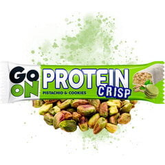 Valgubatoon Go On Protein CRISP Pistachio&Cookies, 24 x 45 g hind ja info | Batoonid | kaup24.ee