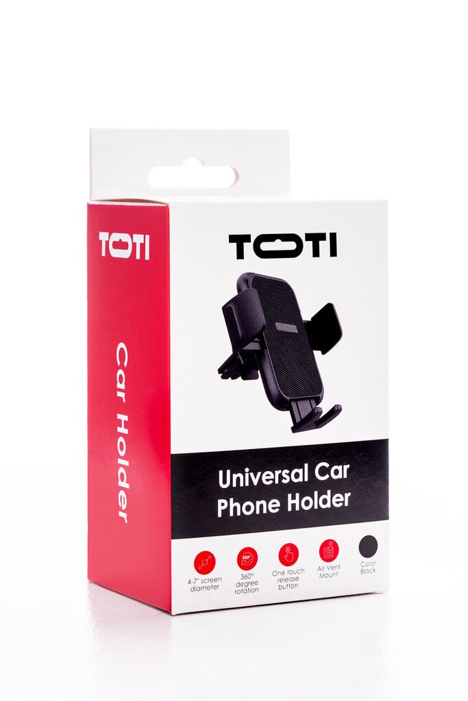 Seek Toti Seek Toti Universal Car Air Vent Mount Phone Holder, Black (Black) hind ja info | Mobiiltelefonide hoidjad | kaup24.ee