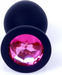 Boss Of Toys Plug-Jewellery Black Silicon PLUG Medium- Pink Diamond цена и информация | Анальные игрушки | kaup24.ee